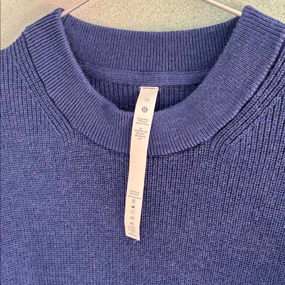 lululemon athletica Men's Blue Crewneck Sweater
